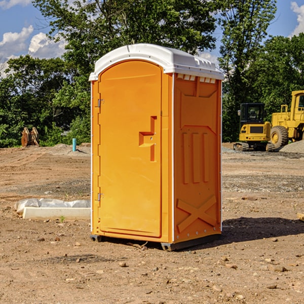 how often are the porta potties cleaned and serviced during a rental period in Hicksville